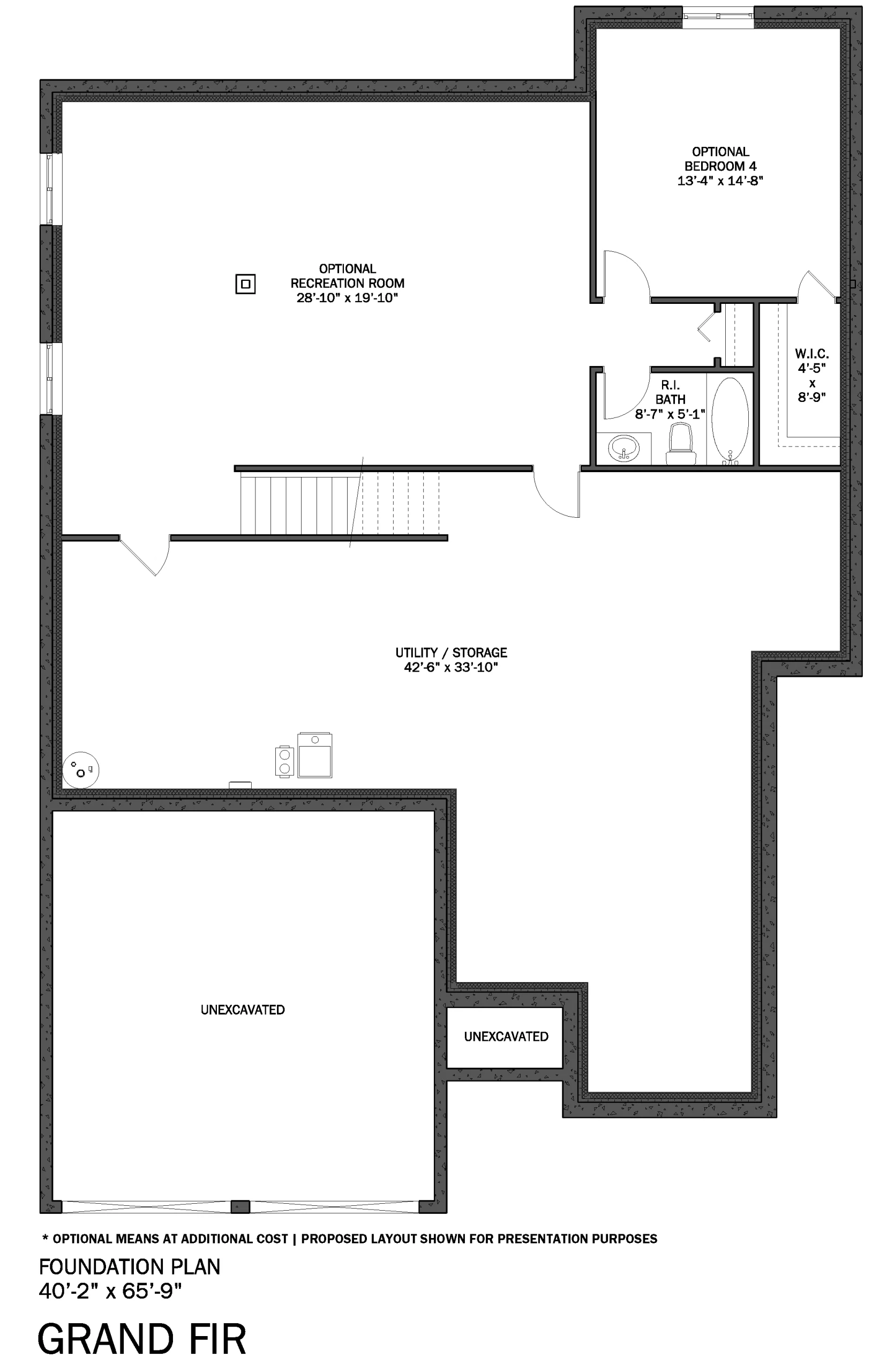 Grand Fir Basement Floor Plan