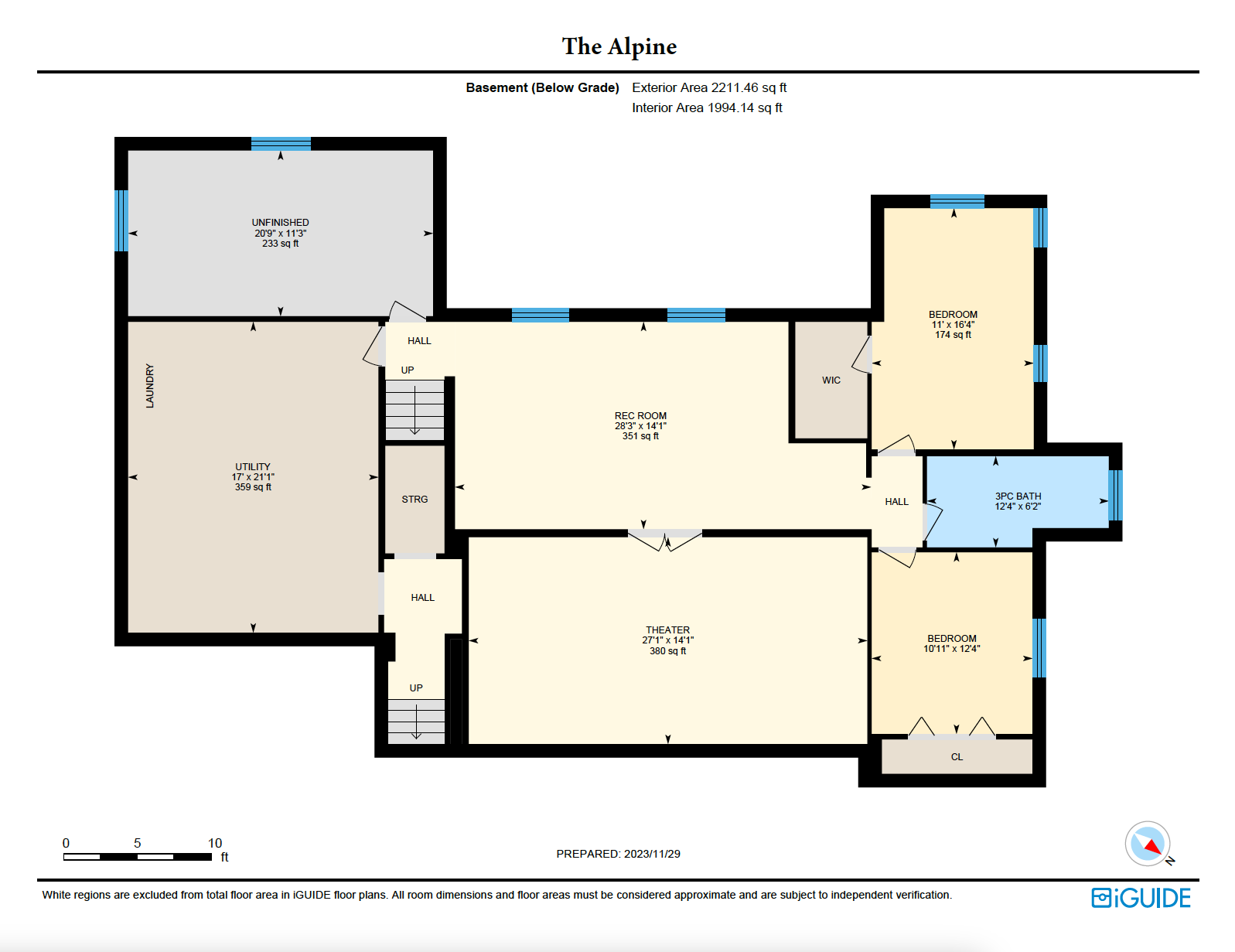 The Alpine Basement Floor Plan